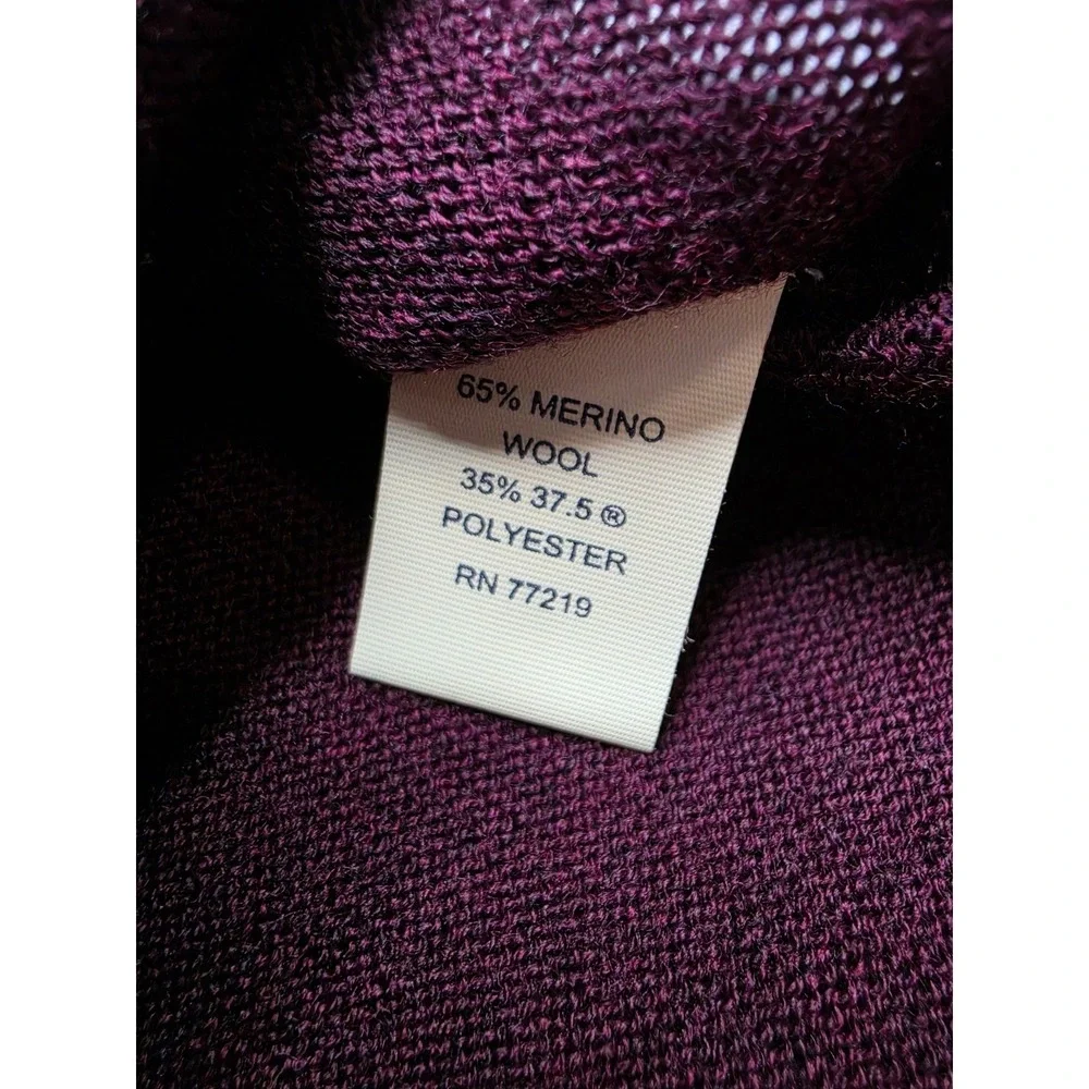 Joseph Abboud Sweater Men's Medium Burgundy Tight Knit Modern Fit Quarter Zip